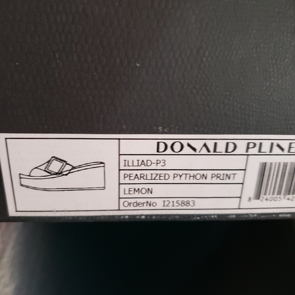 Donald Pliner Python Leather Wedge Platform Cork … - image 5